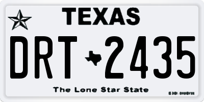 TX license plate DRT2435