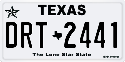 TX license plate DRT2441