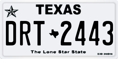 TX license plate DRT2443
