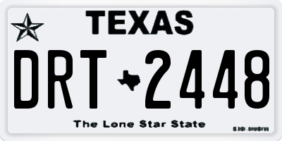 TX license plate DRT2448