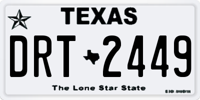 TX license plate DRT2449