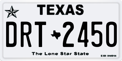 TX license plate DRT2450