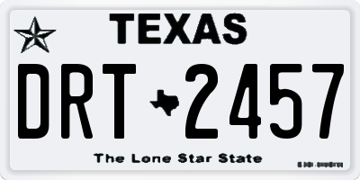 TX license plate DRT2457