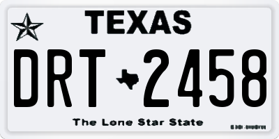 TX license plate DRT2458