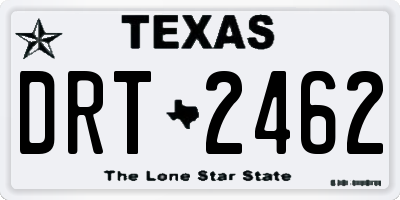 TX license plate DRT2462