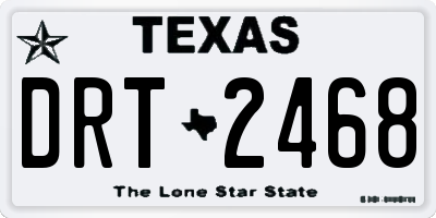 TX license plate DRT2468