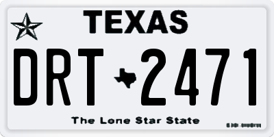 TX license plate DRT2471