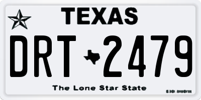 TX license plate DRT2479