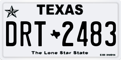 TX license plate DRT2483