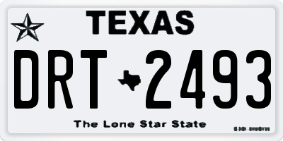 TX license plate DRT2493