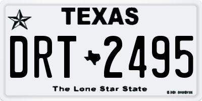 TX license plate DRT2495