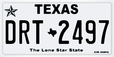 TX license plate DRT2497
