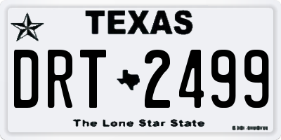 TX license plate DRT2499
