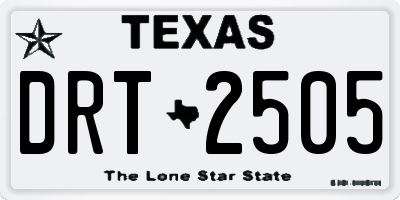 TX license plate DRT2505