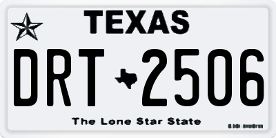 TX license plate DRT2506