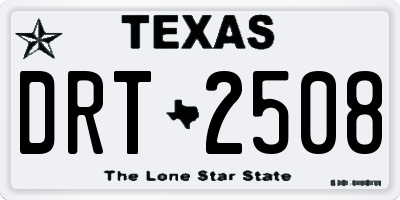 TX license plate DRT2508