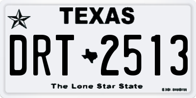 TX license plate DRT2513