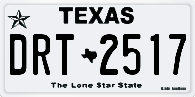 TX license plate DRT2517