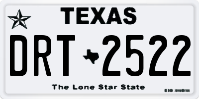 TX license plate DRT2522
