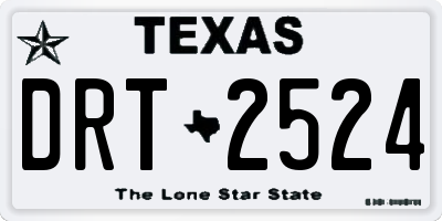 TX license plate DRT2524
