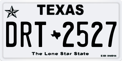 TX license plate DRT2527