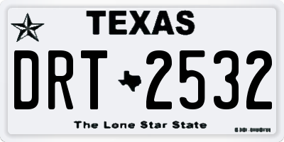 TX license plate DRT2532