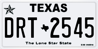TX license plate DRT2545