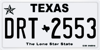 TX license plate DRT2553