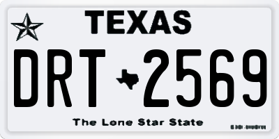 TX license plate DRT2569