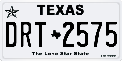 TX license plate DRT2575