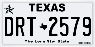 TX license plate DRT2579