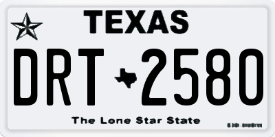 TX license plate DRT2580