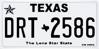 TX license plate DRT2586