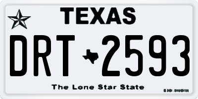 TX license plate DRT2593