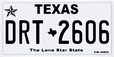 TX license plate DRT2606