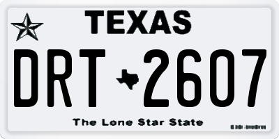 TX license plate DRT2607