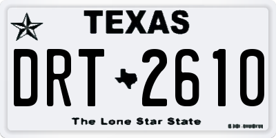 TX license plate DRT2610