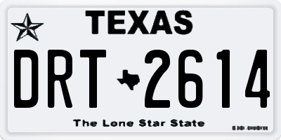 TX license plate DRT2614