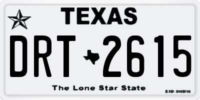 TX license plate DRT2615
