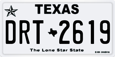 TX license plate DRT2619