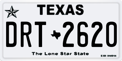 TX license plate DRT2620