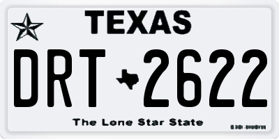 TX license plate DRT2622