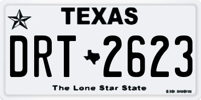 TX license plate DRT2623