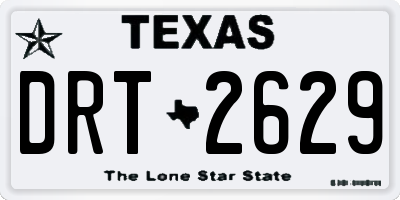 TX license plate DRT2629
