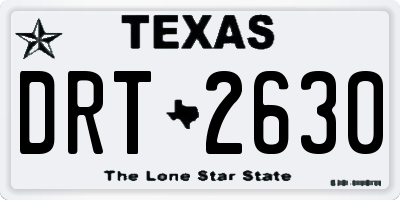TX license plate DRT2630