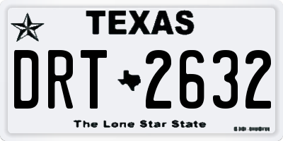 TX license plate DRT2632