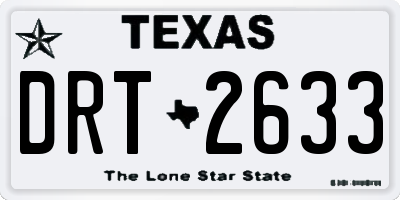 TX license plate DRT2633
