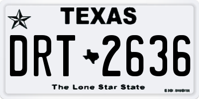 TX license plate DRT2636