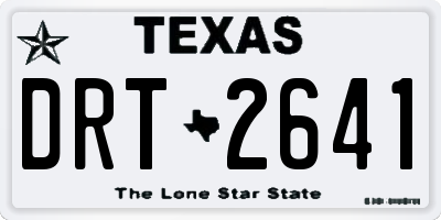 TX license plate DRT2641