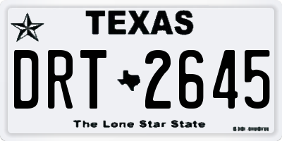TX license plate DRT2645